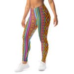 Colorful Aztec Leggings Vibrant Tribal Yoga Pants