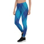Blue Argyle Leggings Classic Diamond Pattern Yoga Pants
