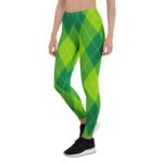 Green Argyle Leggings Classic Diamond Pattern Yoga Pants
