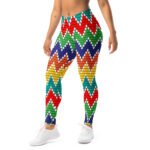 Colorful Zigzag Leggings Vibrant Geometric Yoga Pants