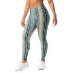 Pearls And Stripes Leggings Elegant Beaded Yoga Pants