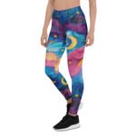 Cosmic Moon Leggings Vibrant Galaxy Yoga Pants