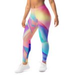 Holographic Geometric Leggings Colorful Prism Yoga Pants