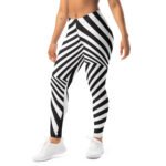 Optical Illusion Leggings Black & White Yoga Pants