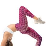 Printed Braids Leggings Pink Purple Braid Pattern Pants
