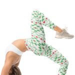 Green Tribal Leggings Aztec Geometric Yoga Pants