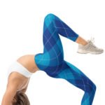 Blue Argyle Leggings Classic Diamond Pattern Yoga Pants