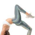 Pearls And Stripes Leggings Elegant Beaded Yoga Pants