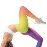 Galaxy Gradient Leggings Vibrant Split Yoga Pants