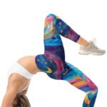 Cosmic Moon Leggings Vibrant Galaxy Yoga Pants