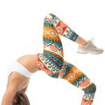 Bohemian Tribal Leggings Vibrant Ethnic Yoga Pants