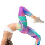 Holographic Geometric Leggings Colorful Prism Yoga Pants