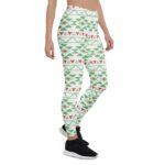 Green Tribal Leggings Aztec Geometric Yoga Pants
