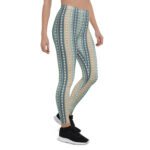 Pearls And Stripes Leggings Elegant Beaded Yoga Pants