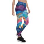 Cosmic Moon Leggings Vibrant Galaxy Yoga Pants