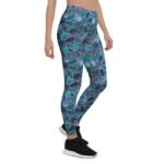 Galaxy Geometric Leggings Blue Space Starry Yoga Pants