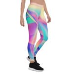 Holographic Geometric Leggings Colorful Prism Yoga Pants