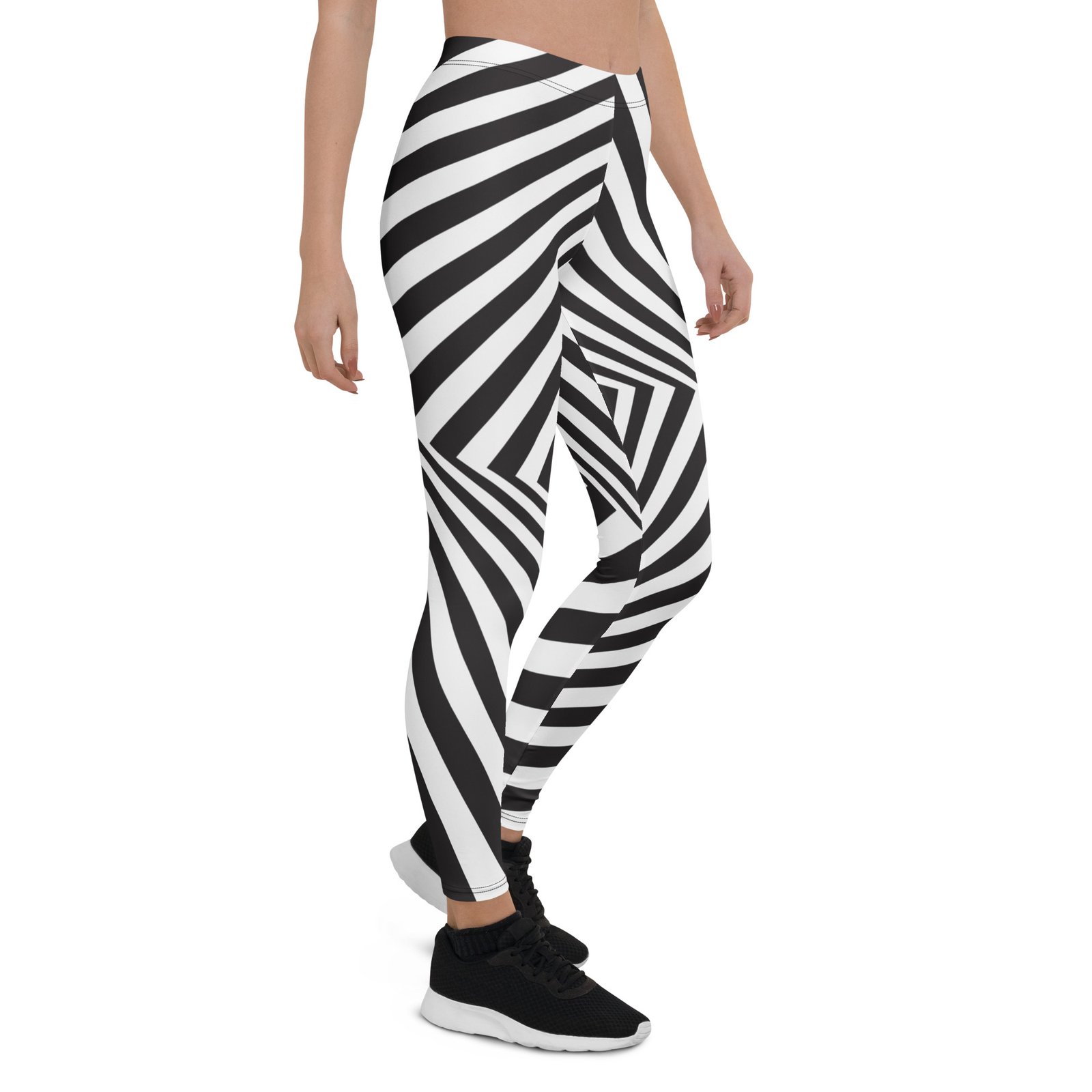Optical Illusion Leggings Black & White Yoga Pants Optical Illusion Leggings Black & White Yoga Pants