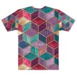 Geometric Cube T Shirt 3d Jewel Tone All Over Print Tee