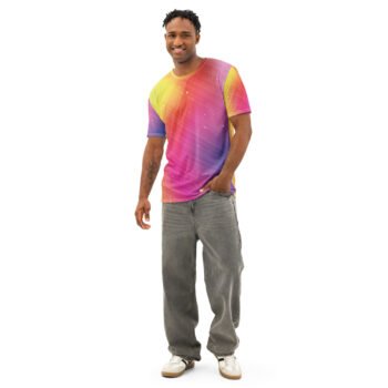 Galaxy Tie Dye T Shirt Vibrant Cosmic Crew Neck Tee