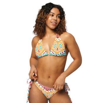 Bohemian Tribal Bikini Colorful Ethnic Swimsuit