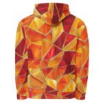 Orange Street Art Hoodie – Abstract Geometric Pullover