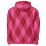 Pink Argyle Hoodie Classic Diamond Pattern Pullover