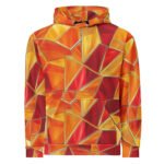 Orange Street Art Hoodie - Abstract Geometric Pullover 1 Orange Street Art Hoodie – Abstract Geometric Pullover