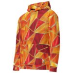 Orange Street Art Hoodie – Abstract Geometric Pullover