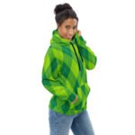 Green Argyle Hoodie Classic Diamond Pattern Pullover