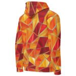 Orange Street Art Hoodie – Abstract Geometric Pullover