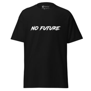 No Future T-shirt - Punk Rock Slogan Black Tee