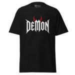Demon T-shirt - Gothic Metal Devil Horns Black Tee 1 unisex-classic-tee-black-front-6a640243e09ba.jpg