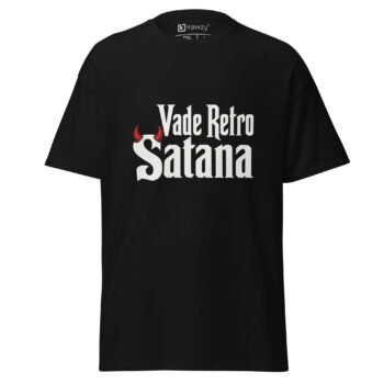Vade Retro Satana T-shirt - Gothic Latin Phrase Black Tee