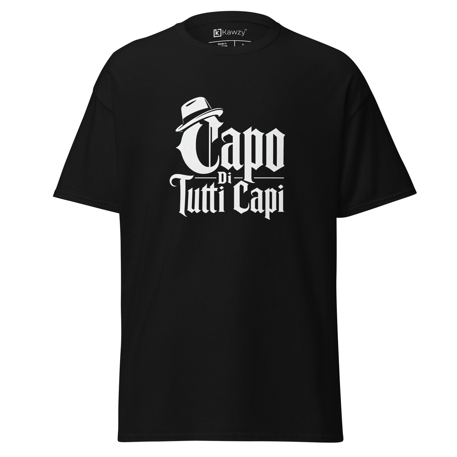 unisex-classic-tee-black-front-6a64046728370.jpg Capo Di Tutti Capi T-shirt - Italian Mafia Boss Black Tee