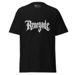 Renegade T-shirt - Gothic Black Metal Font Black Tee
