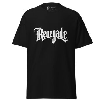 Renegade T-shirt - Gothic Black Metal Font Black Tee