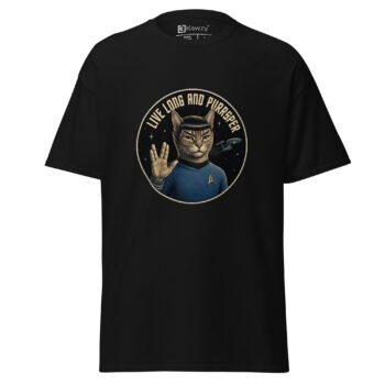 Star Trek Cat T-shirt - Live Long and Purrspers Tee