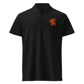 Dutch Lion Embroidered Polo Orange Netherlands Design
