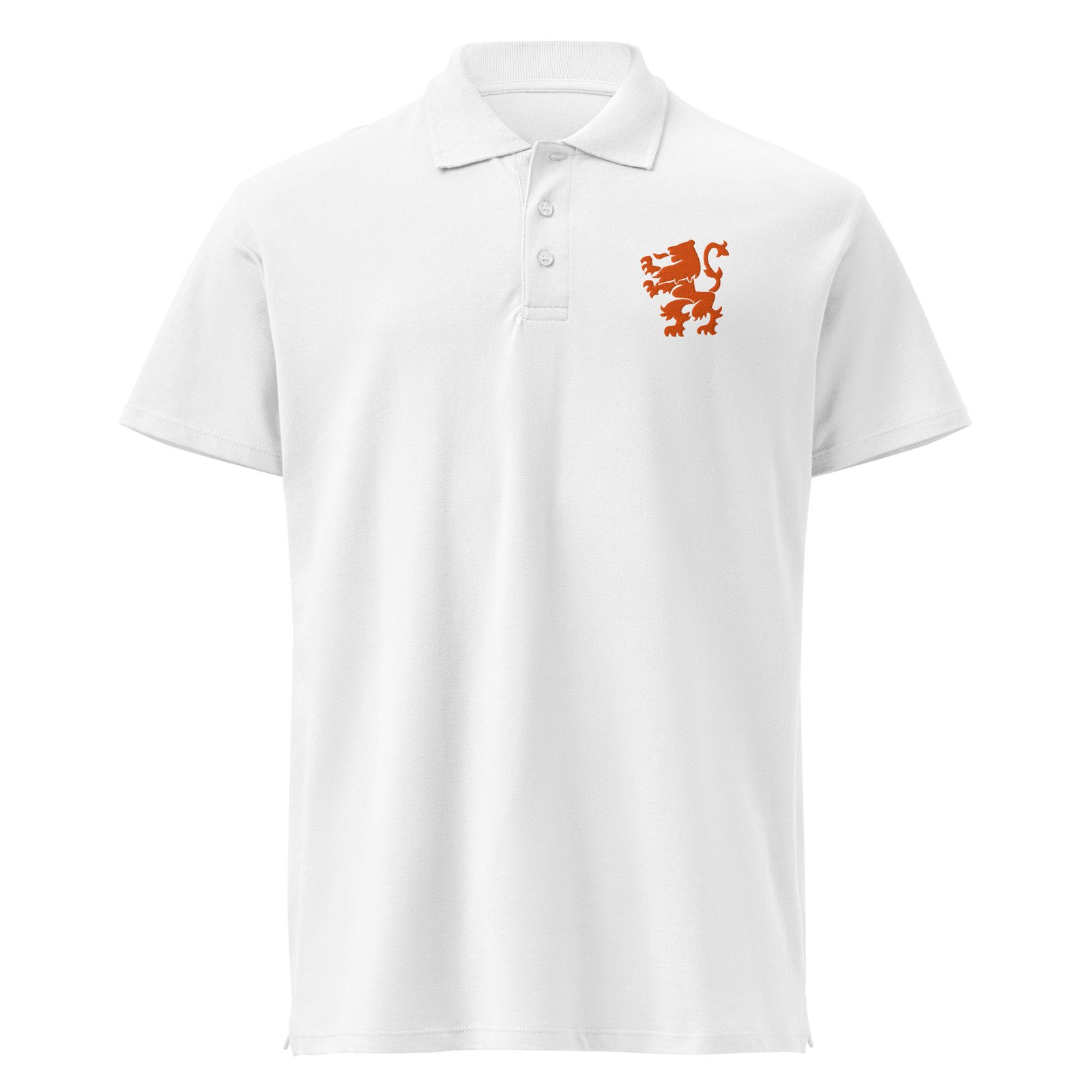Dutch Lion Embroidered Polo Orange Netherlands Design Dutch Lion Embroidered Polo Orange Netherlands Design
