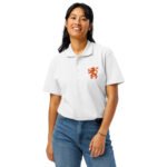 Dutch Lion Embroidered Polo Orange Netherlands Design