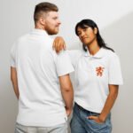 Dutch Lion Embroidered Polo Orange Netherlands Design