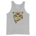 Ornate Owl Tank Top Colorful Artistic Bird Design