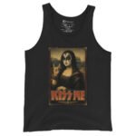 Kiss Me Mona Lisa Tank Top Rock Art Vintage Design