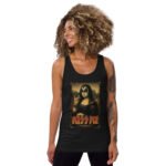 Kiss Me Mona Lisa Tank Top Rock Art Vintage Design