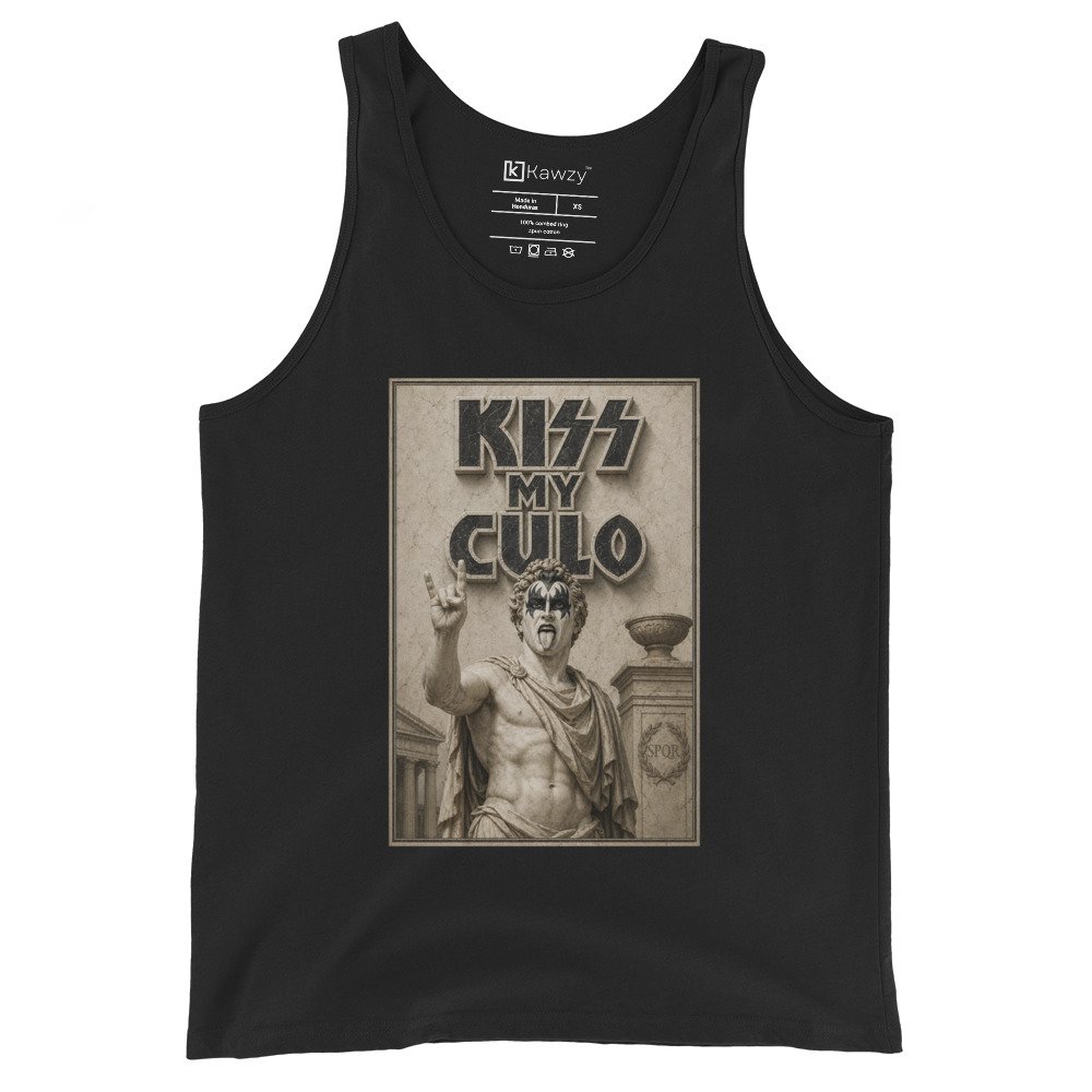 Kiss My Culo Tank Top Funny Roman Statue Vintage Tee Kiss My Culo Tank Top Funny Roman Statue Vintage Tee