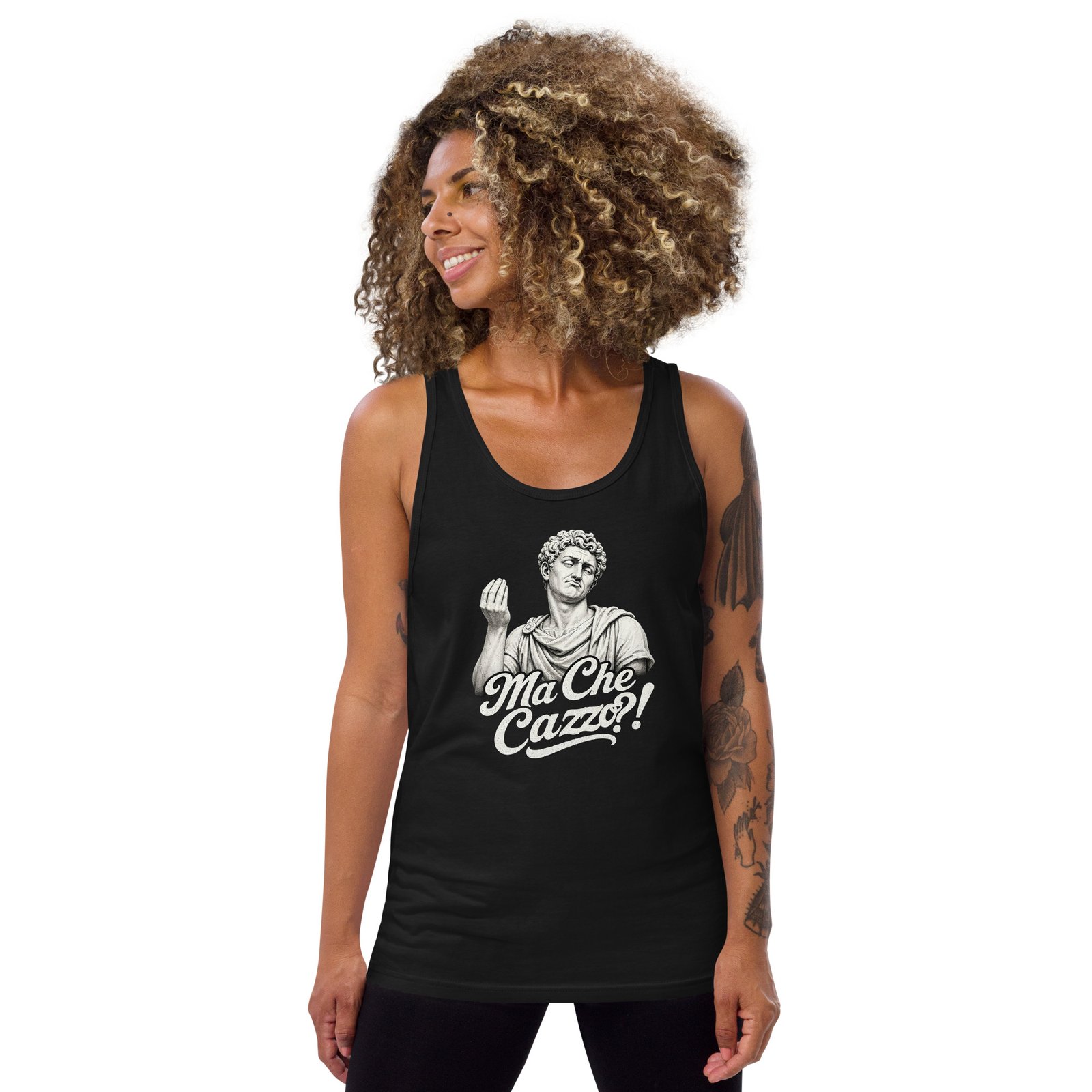 Ma Che Cazzo Tank Top Classic Italian Gesture Tee Ma Che Cazzo Tank Top Classic Italian Gesture Tee