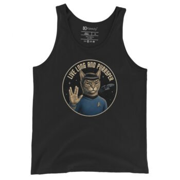 Star Trek Cat Tank Top Live Long Purrspere Tee