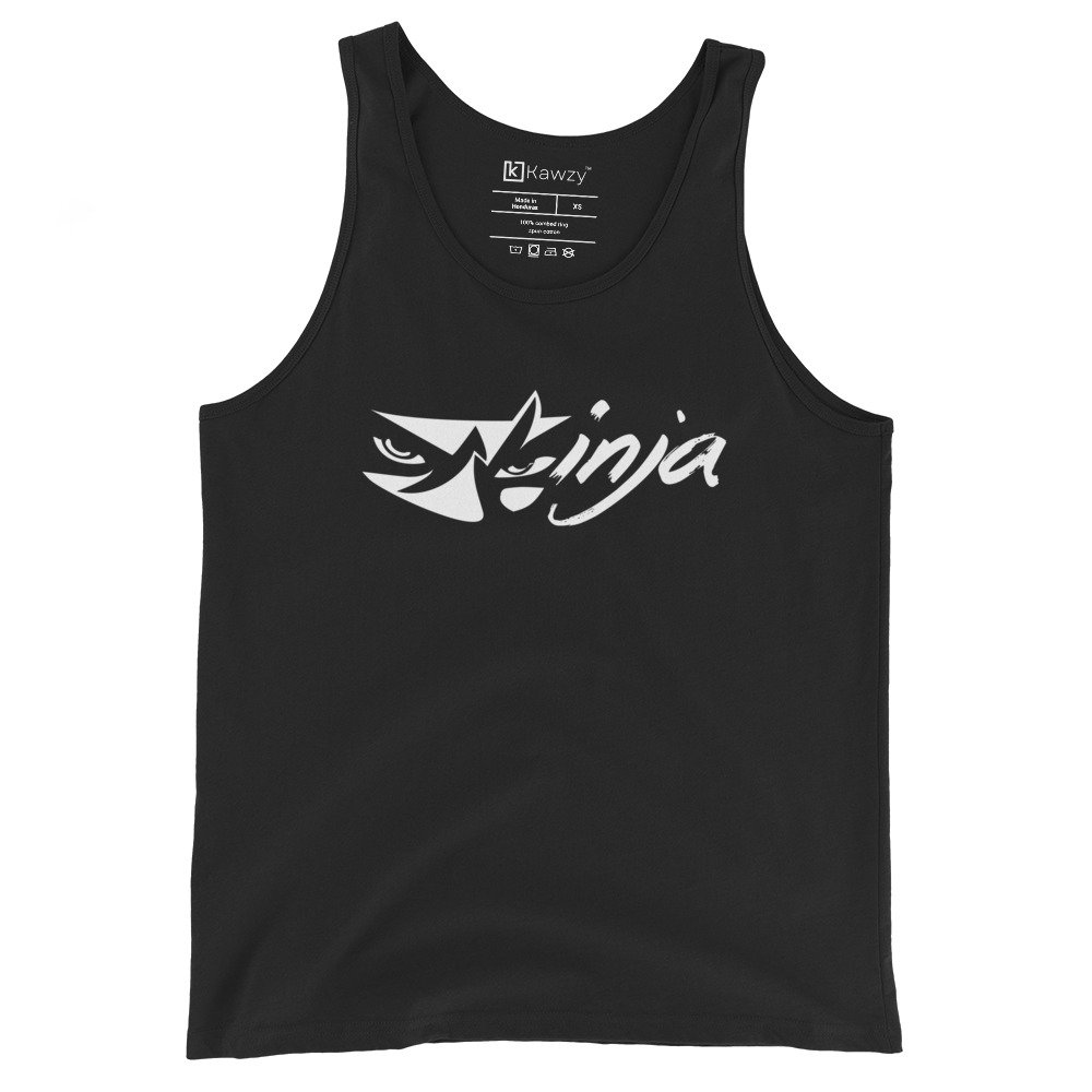 Ninja Logo Tank Top Stealth Streetwear Black Tank Ninja Logo Tank Top Stealth Streetwear Black Tank