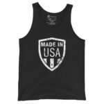 Made In Usa Tank Top Patriotic American Shield Design
